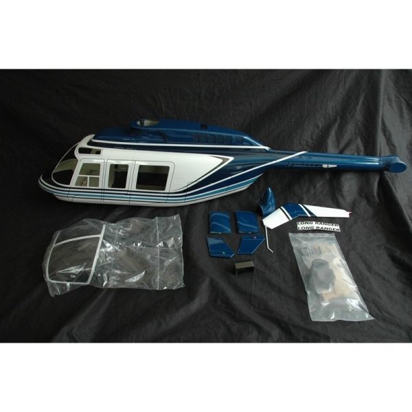 magasin Meilleur prix 👏 Heli-Scale Long Jet Ranger FUNKEY Classe 600 “Bleu” 🎁 1