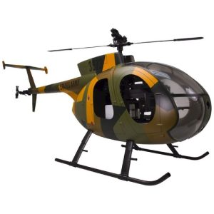 Vente flash 🎁 Heli-Scale Hughes 500D FUNKEY “Camouflage Armée” Classe 600 ⌛ 9