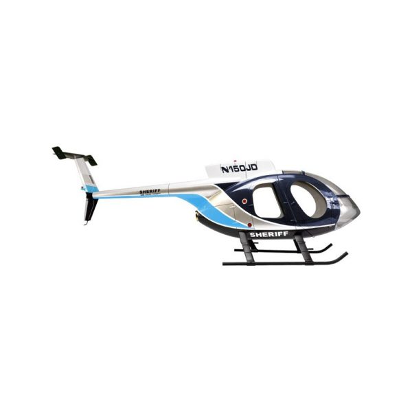 Meilleure affaire ⌛ Heli-Scale Hughes 500E FUNKEY “SHERIFF” Bleu Classe 600 🛒 5